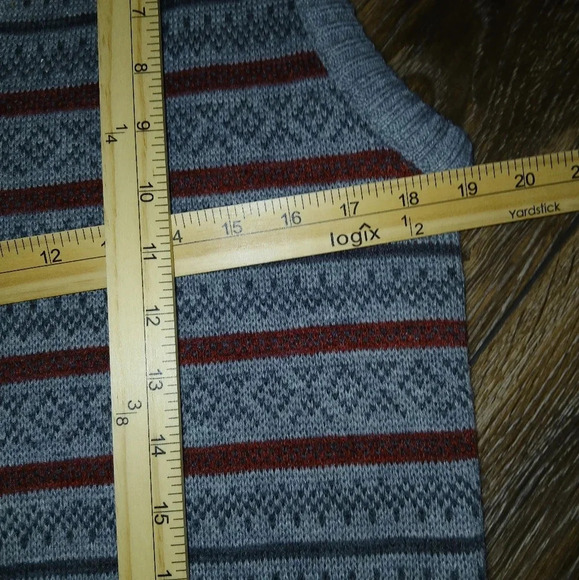 Van Heusen men's M wool blend fair isle sweater vest academia grandpa business - Picture 6 of 7